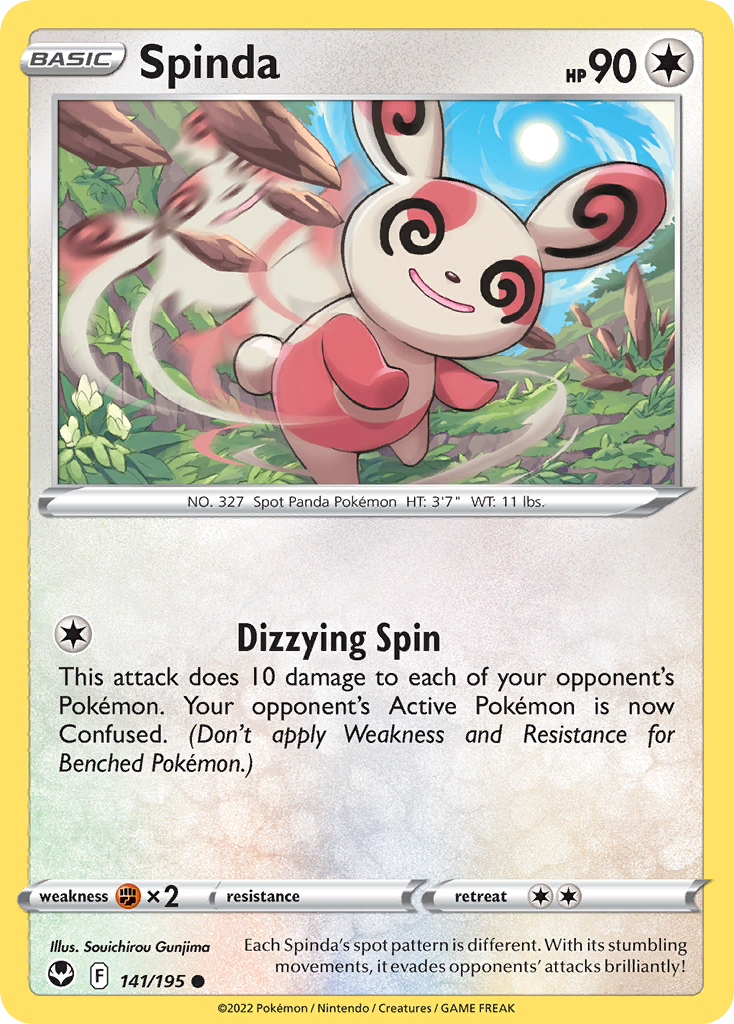 Spinda 141/195 Common | Silver Tempest | Pokemon Card