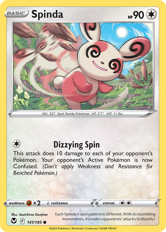 Spinda 141/195 Common | Silver Tempest | Pokemon Card