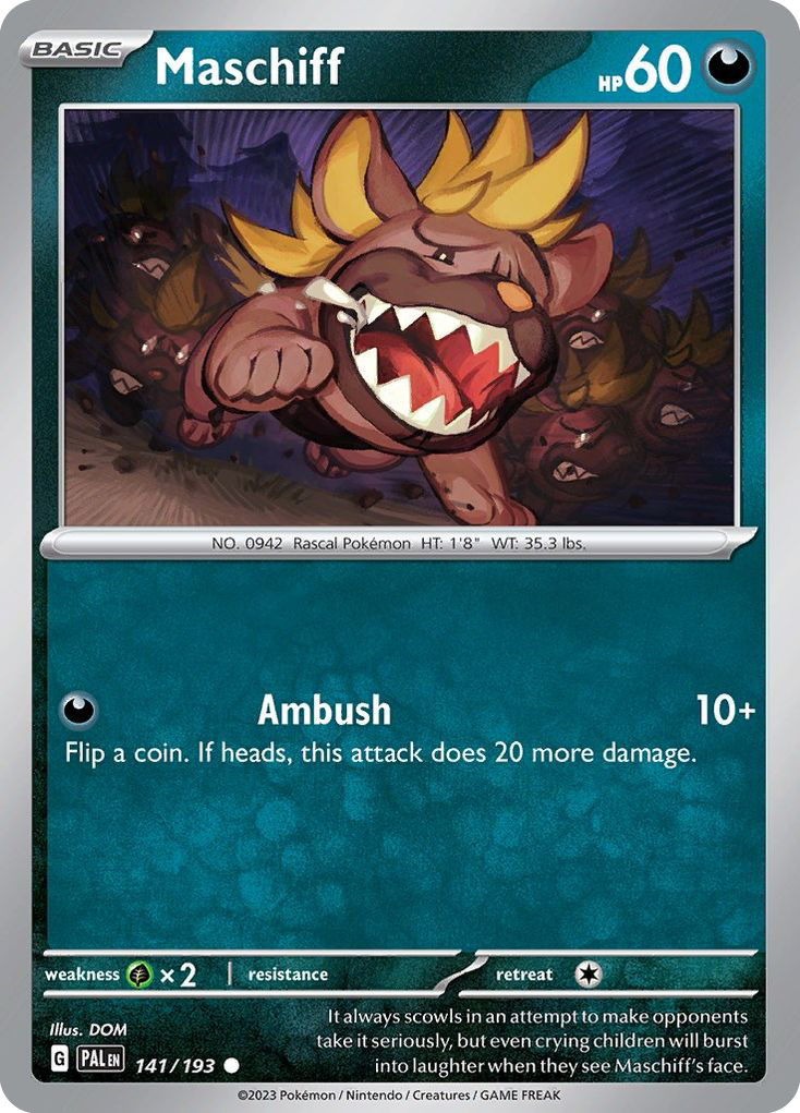 Maschiff 141/193 Common | Paldea Evolved | Pokemon Card