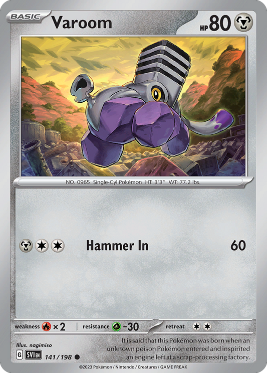 Varoom 141/198 Common | Scarlet & Violet | Pokemon Card