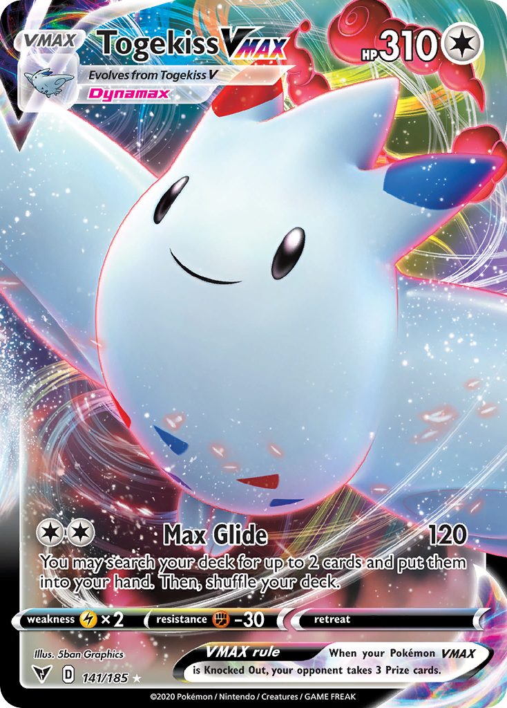 Togekiss VMAX 141/185 Rare Holo VMAX | Vivid Voltage | Pokemon Card