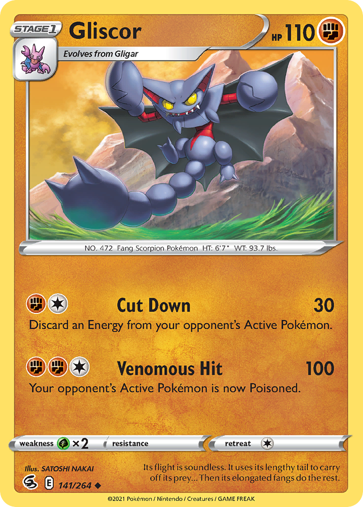 Gliscor 141/264 Uncommon | Fusion Strike | Pokemon Card