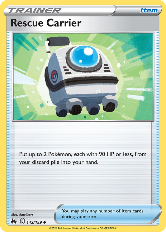 Rescue Carrier 142/159 Uncommon | Crown Zenith | Pokemon Card