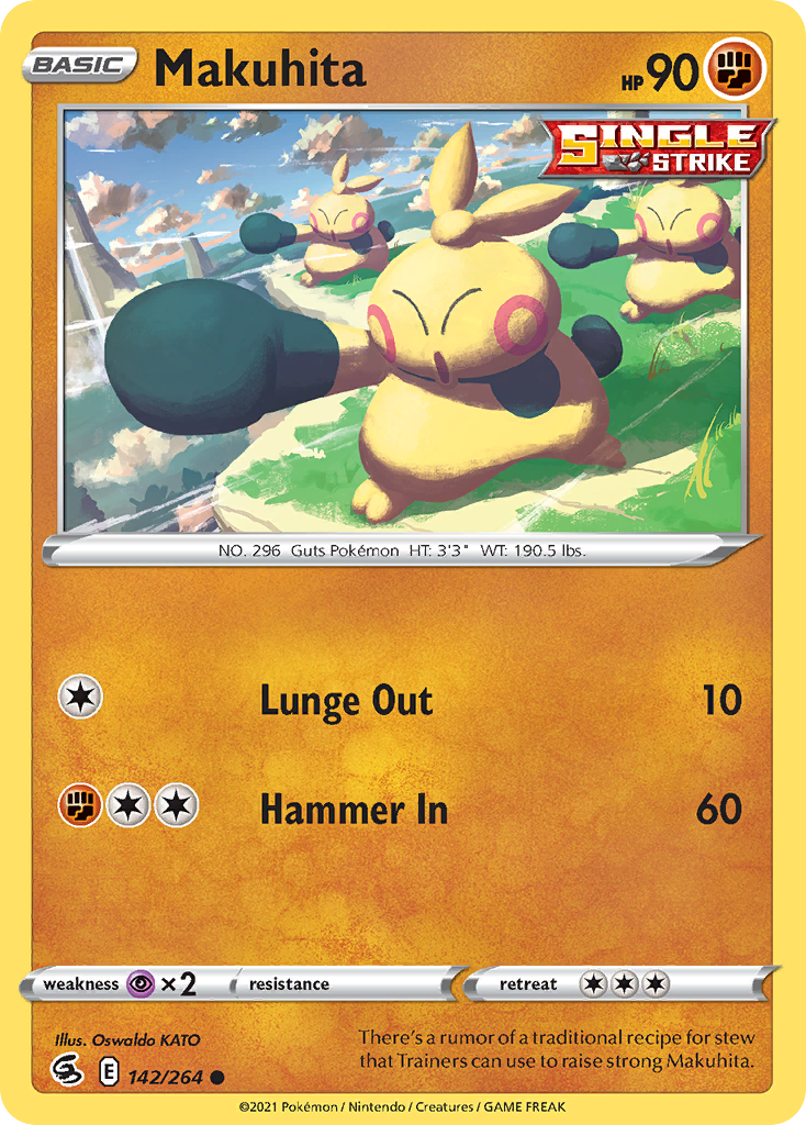 Makuhita 142/264 Common | Fusion Strike | Pokemon Card