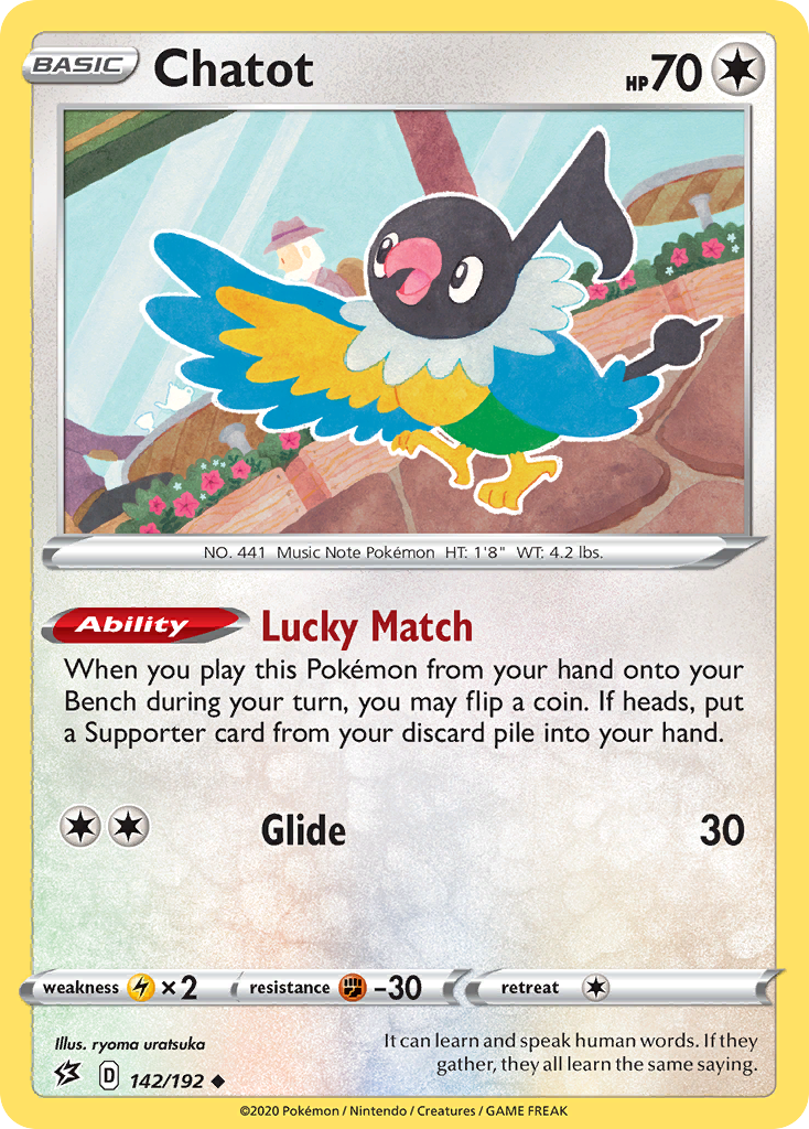 Chatot 142/192 Uncommon | Rebel Clash | Pokemon Card