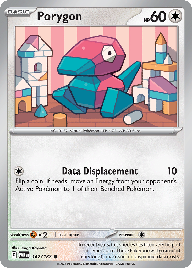 Porygon 142/182 Common | Paradox Rift | Pokemon Card