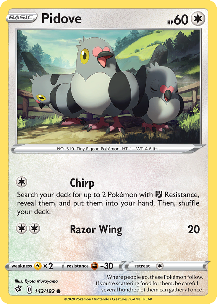 Pidove 143/192 Common | Rebel Clash | Pokemon Card