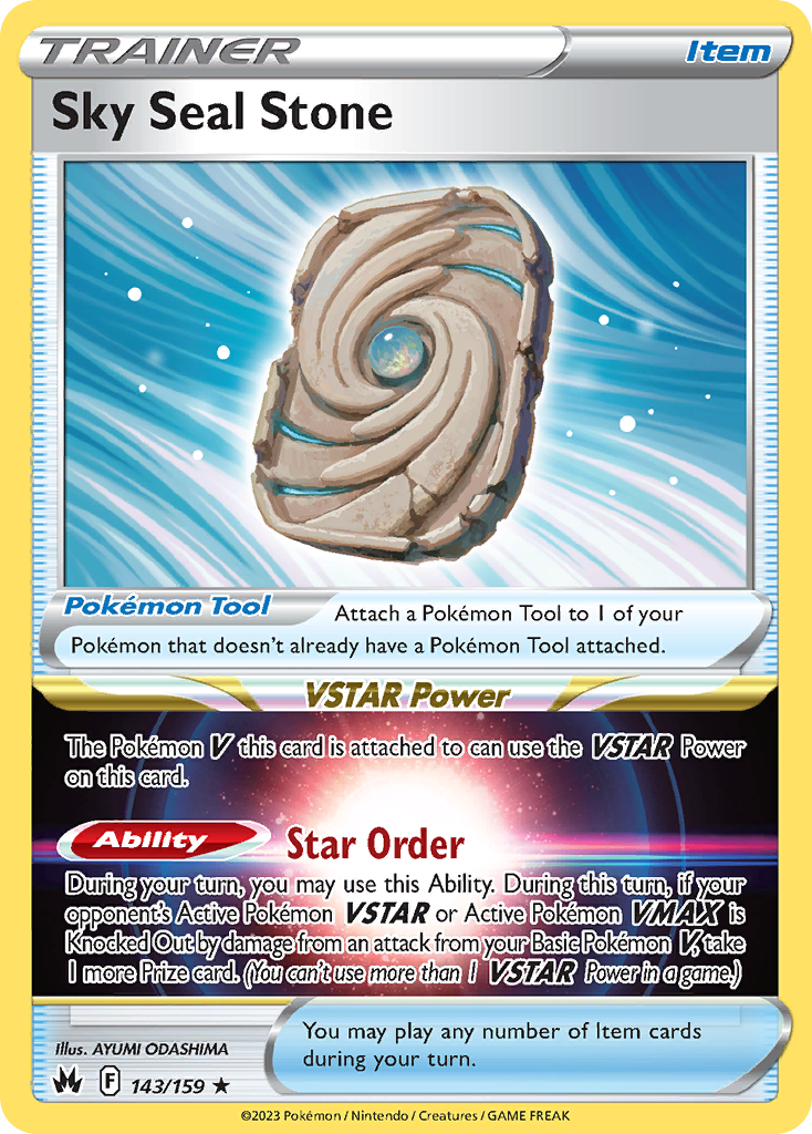 Sky Seal Stone 143/159 Rare Holo | Crown Zenith | Pokemon Card