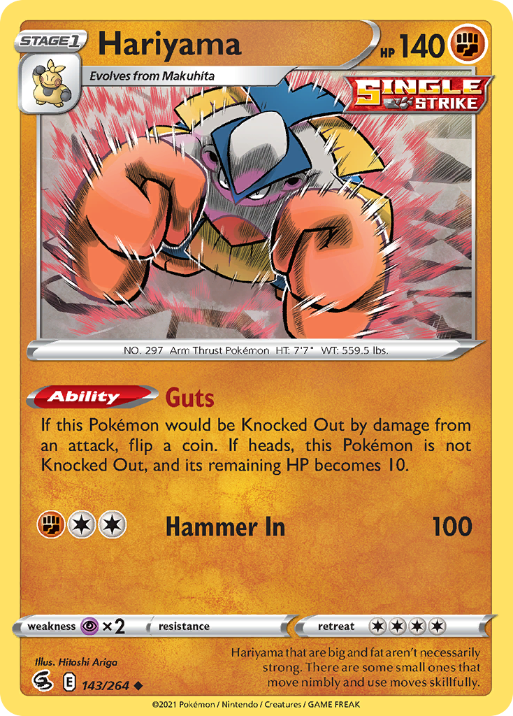 Hariyama 143/264 Uncommon | Fusion Strike | Pokemon Card