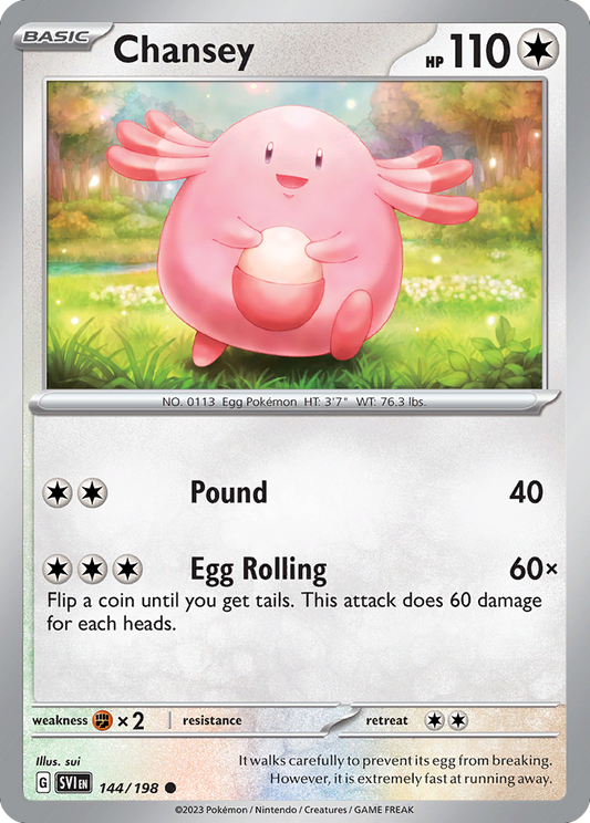 Chansey 144/198 Common | Scarlet & Violet | Pokemon Card