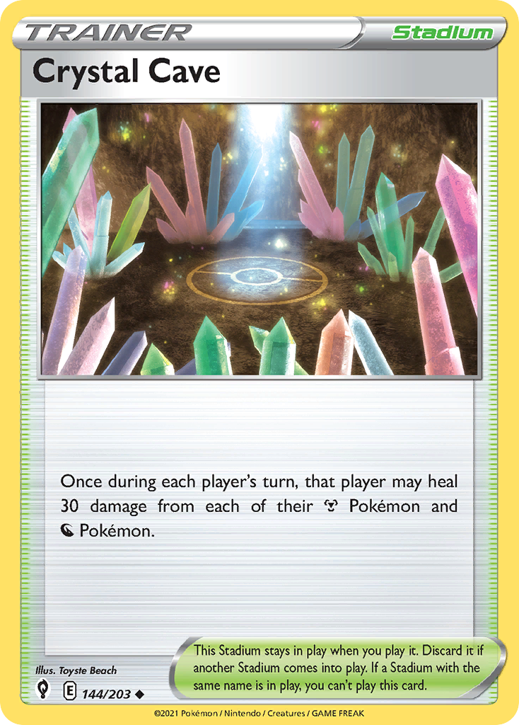 Crystal Cave 144/203 Uncommon | Evolving Skies | Pokemon Card