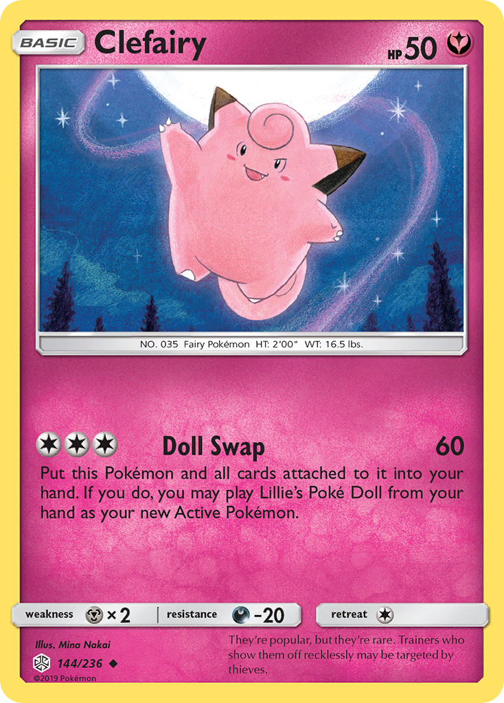 Clefairy 144/236 Uncommon | Cosmic Eclipse | Pokemon Card