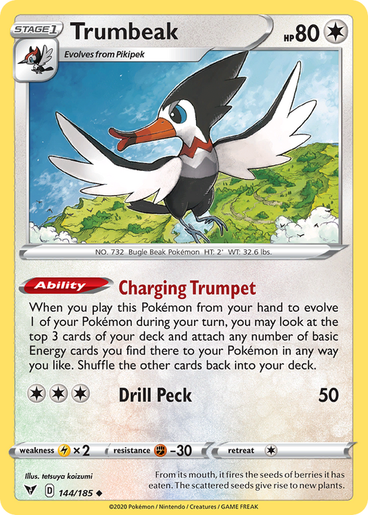 Trumbeak 144/185 Uncommon | Vivid Voltage | Pokemon Card