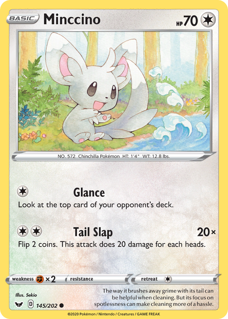 Minccino 145/202 Common | Sword & Shield | Pokemon Card