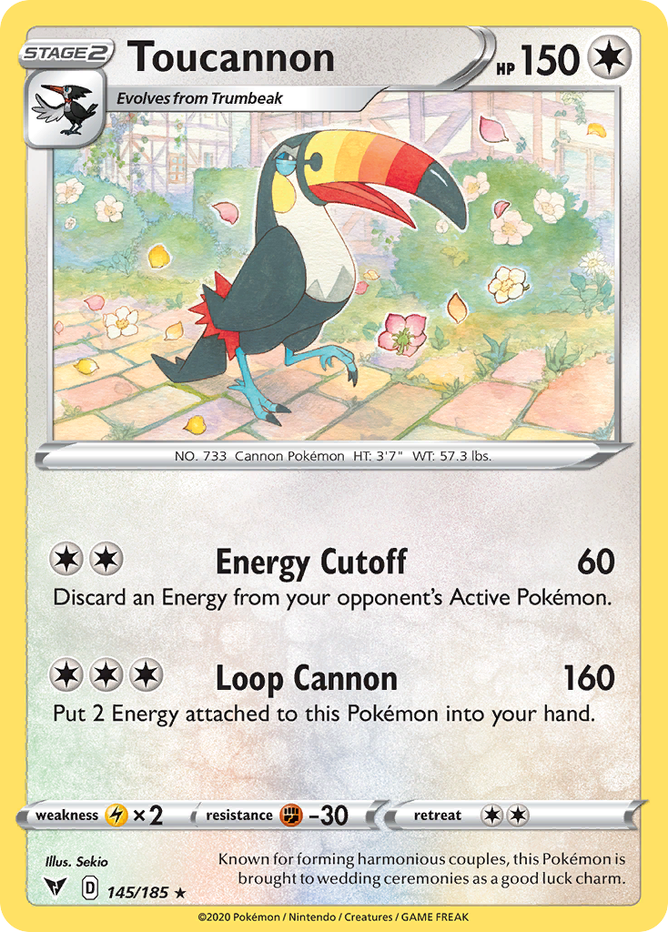 Toucannon 145/185 Rare | Vivid Voltage | Pokemon Card