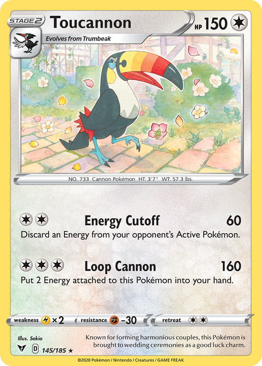 Toucannon 145/185 Rare | Vivid Voltage | Pokemon Card