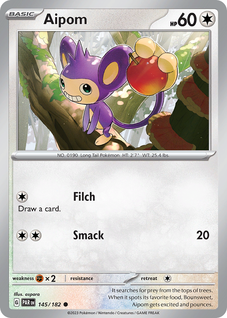 Aipom 145/182 Common | Paradox Rift | Pokemon Card