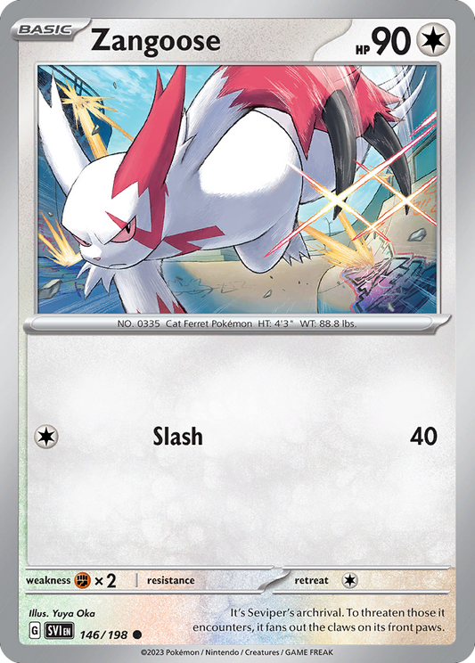 Zangoose 146/198 Common | Scarlet & Violet | Pokemon Card