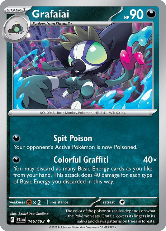 Grafaiai 146/193 Uncommon | Paldea Evolved | Pokemon Card