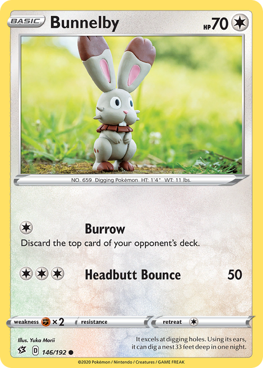 Bunnelby 146/192 Common | Rebel Clash | Pokemon Card