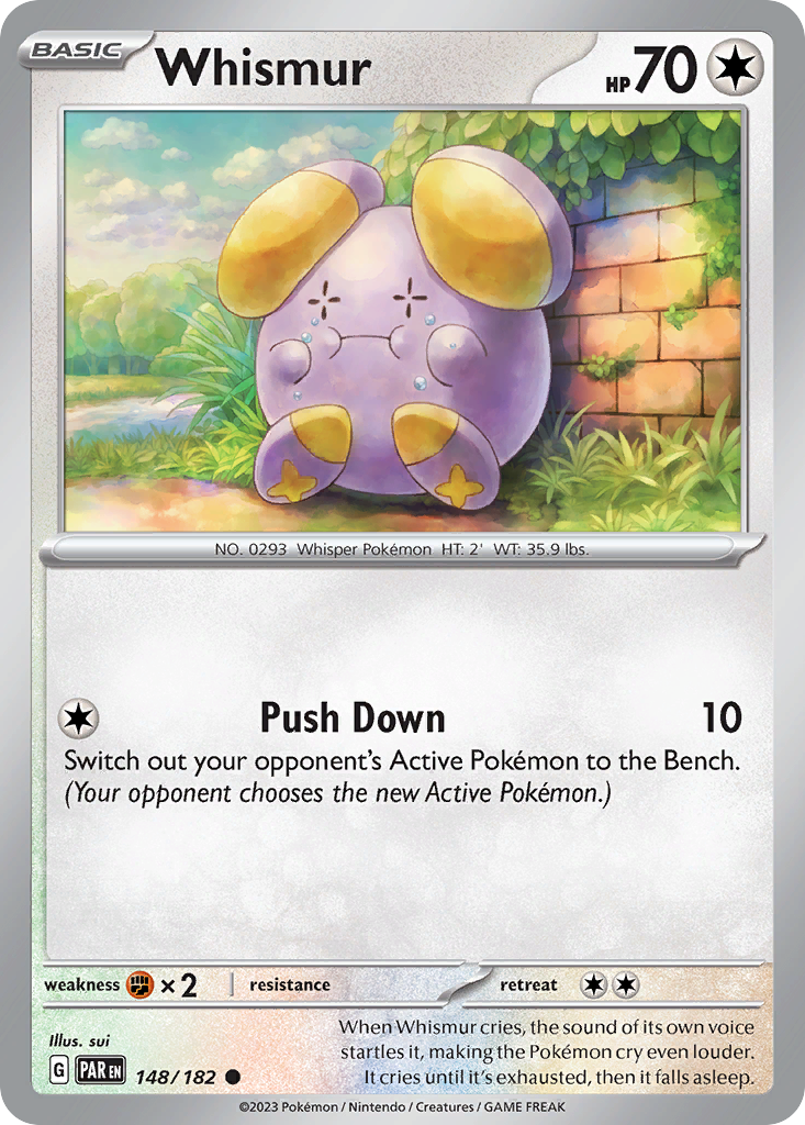 Whismur 148/182 Common | Paradox Rift | Pokemon Card