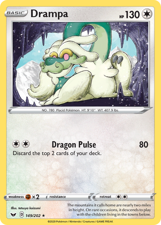 Drampa 149/202 Rare | Sword & Shield | Pokemon Card