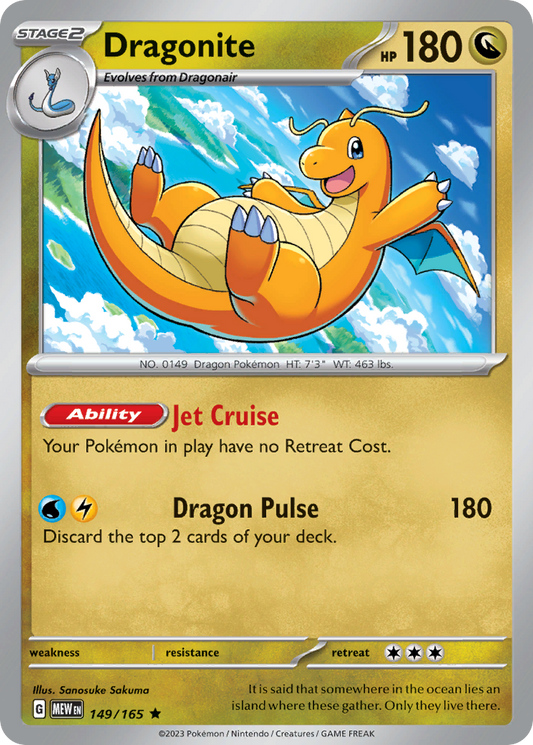 Dragonite 149/165 Rare Holo | 151 | Pokemon Card