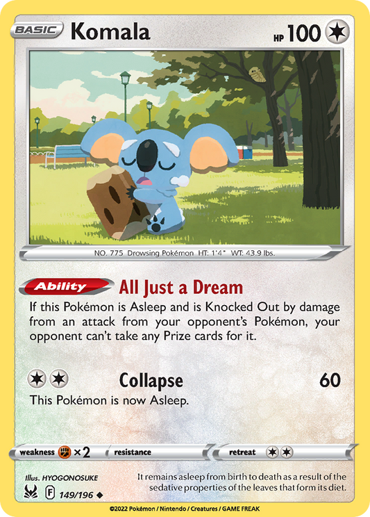 Komala 149/196 Uncommon | Lost Origin | Pokemon Card