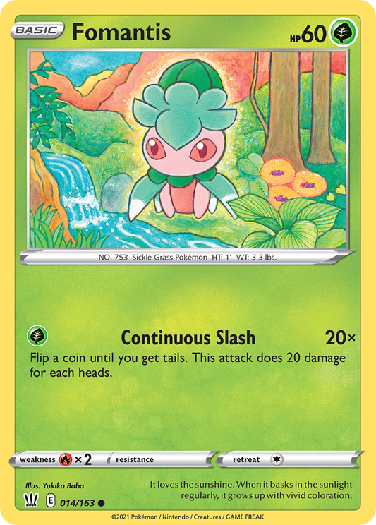 Fomantis 14/163 Common | Battle Styles | Pokemon Card