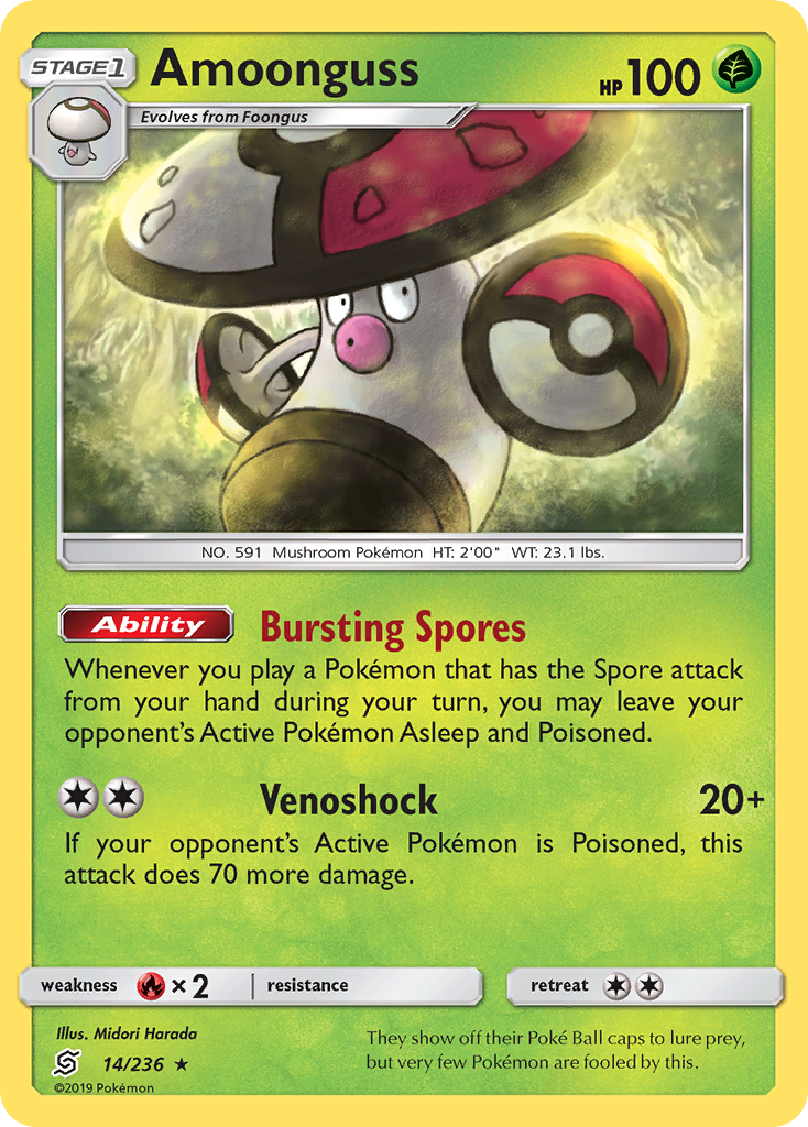 Amoonguss 14/236 Rare | Unified Minds | Pokemon Card