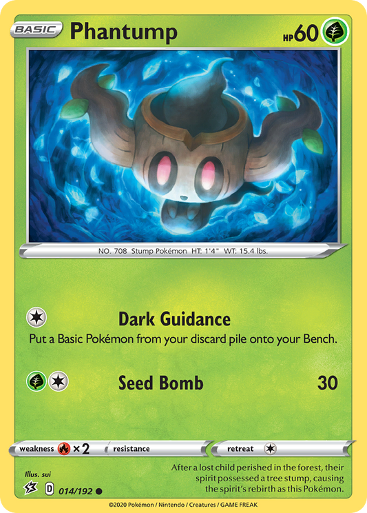 Phantump 14/192 Common | Rebel Clash | Pokemon Card