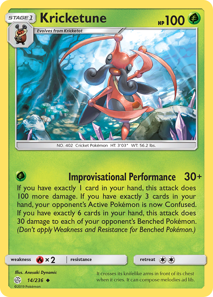 Kricketune 14/236 Uncommon | Cosmic Eclipse | Pokemon Card