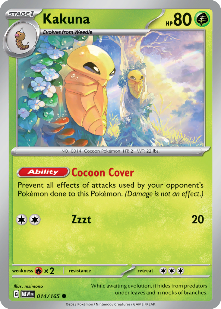 Kakuna 14/165 Common | 151 | Pokemon Card