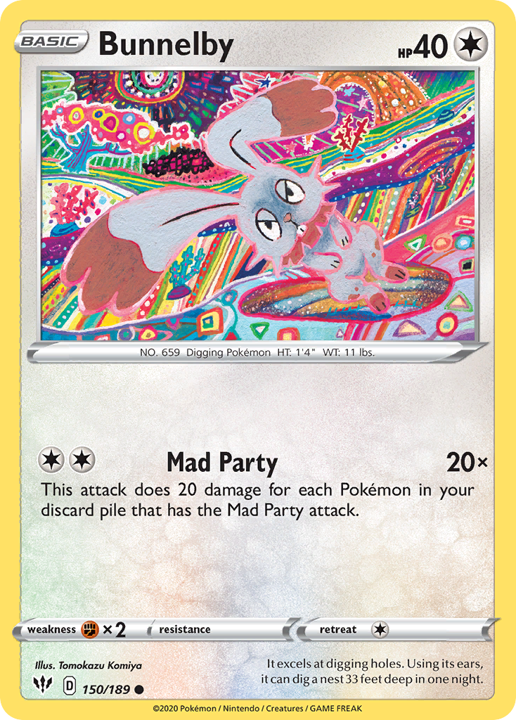 Bunnelby 150/189 Common | Darkness Ablaze | Pokemon Card