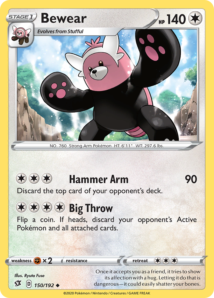 Bewear 150/192 Uncommon | Rebel Clash | Pokemon Card