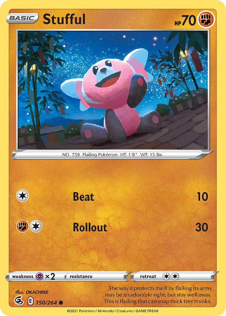 Stufful 150/264 Common | Fusion Strike | Pokemon Card