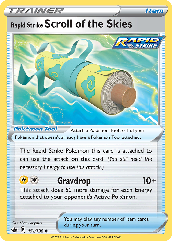 Rapid Strike Scroll of the Skies 151/198 Uncommon | Chilling Reign | Pokemon Card