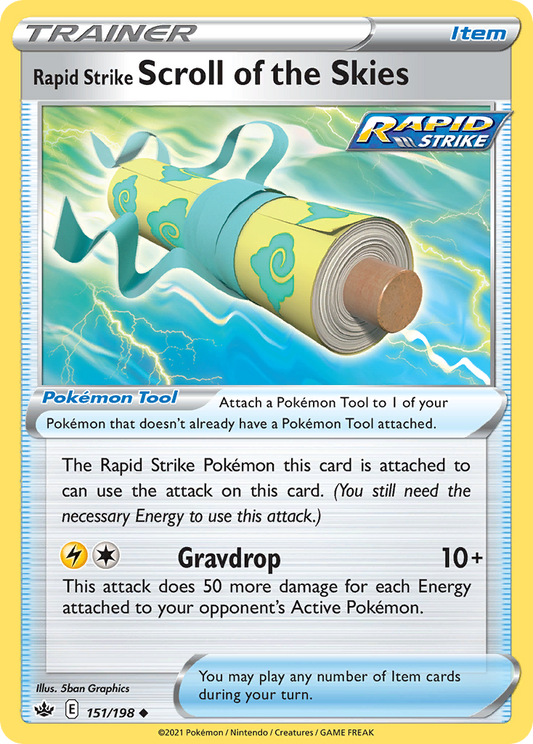 Rapid Strike Scroll of the Skies 151/198 Uncommon | Chilling Reign | Pokemon Card