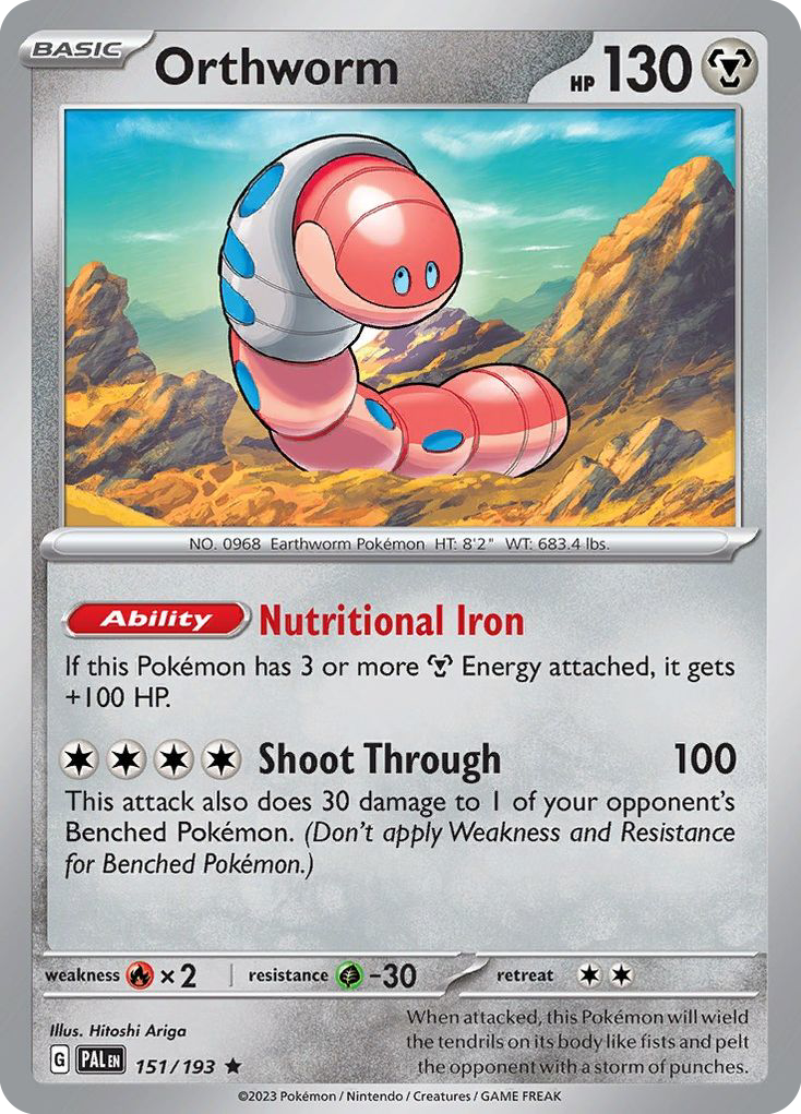 Orthworm 151/193 Rare Holo | Paldea Evolved | Pokemon Card