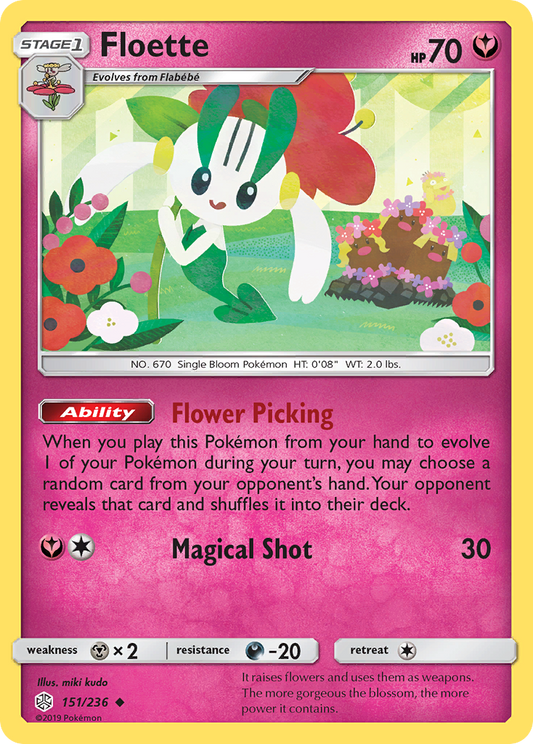 Floette 151/236 Uncommon | Cosmic Eclipse | Pokemon Card