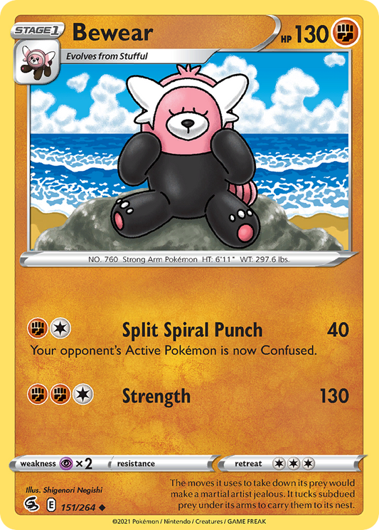 Bewear 151/264 Uncommon | Fusion Strike | Pokemon Card