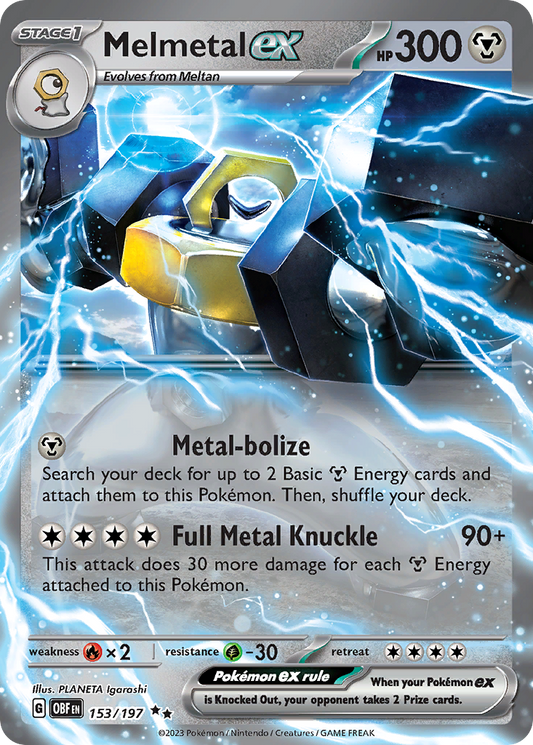 Melmetal ex 153/197 Double Rare | Obsidian Flames | Pokemon Card