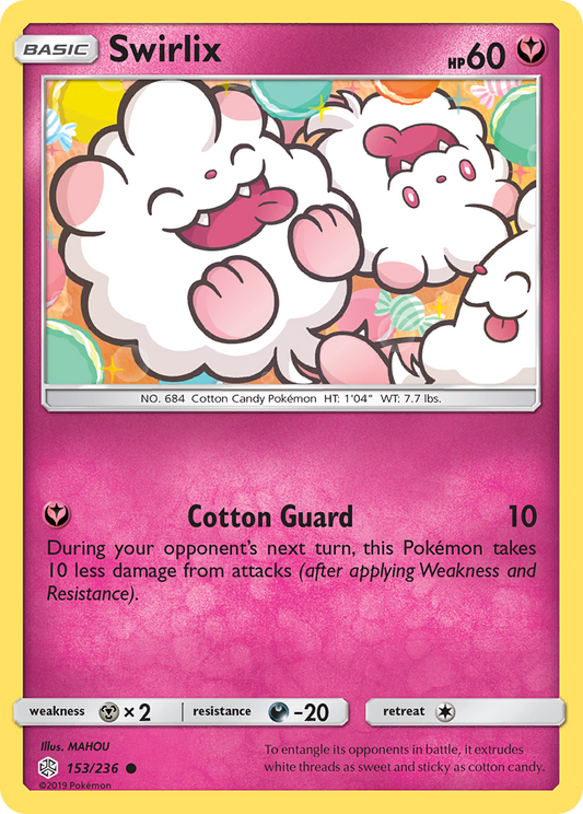 Swirlix 153/236 Common | Cosmic Eclipse | Pokemon Card