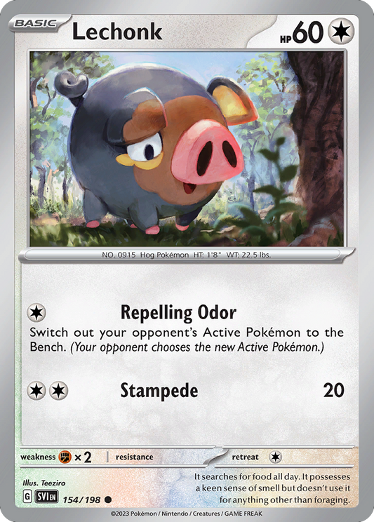 Lechonk 154/198 Common | Scarlet & Violet | Pokemon Card