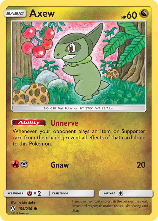 Axew 154/236 Common | Unified Minds | Pokemon Card