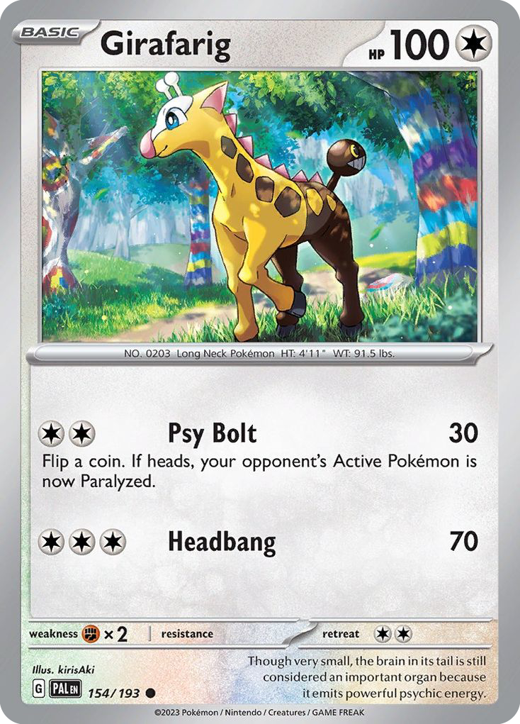 Girafarig 154/193 Common | Paldea Evolved | Pokemon Card