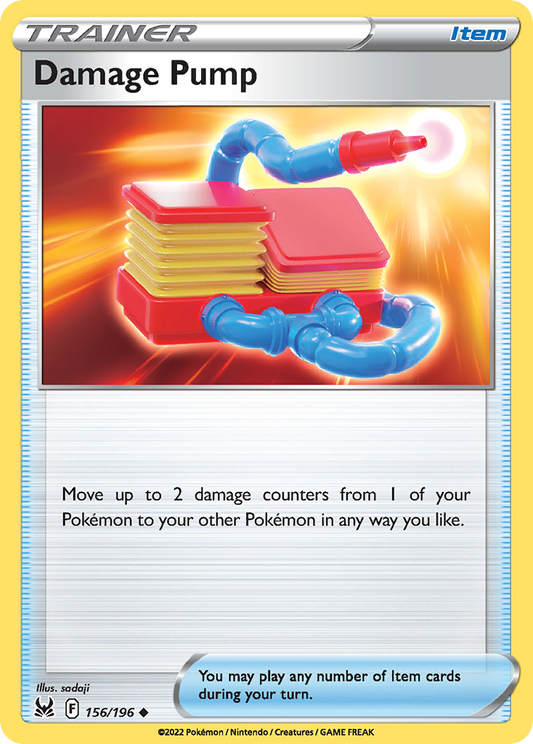 Damage Pump 156/196 Uncommon | Lost Origin | Pokemon Card