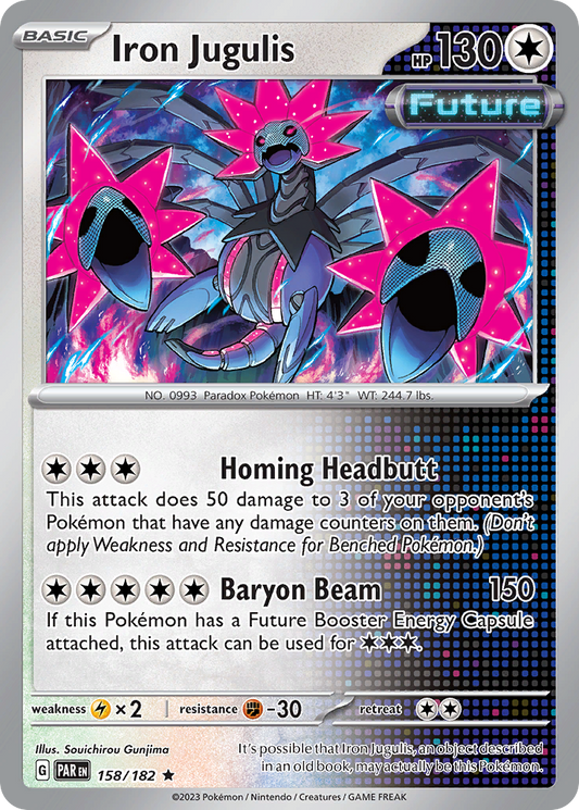 Iron Jugulis 158/182 Rare Holo | Paradox Rift | Pokemon Card