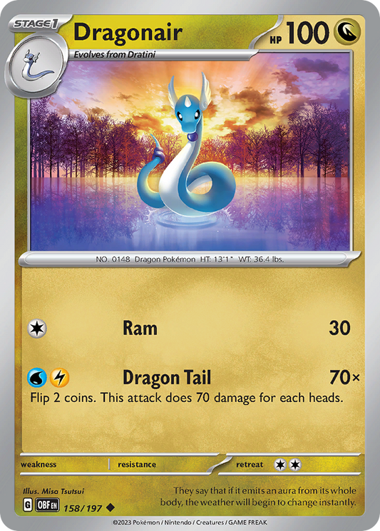 Dragonair 158/197 Uncommon | Obsidian Flames | Pokemon Card