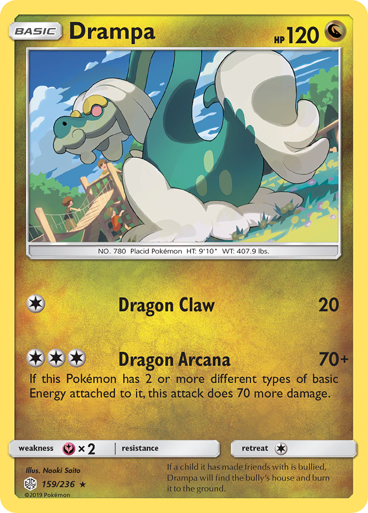 Drampa 159/236 Rare | Cosmic Eclipse | Pokemon Card